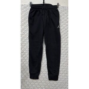 Nike Air Jordan Jumpman Fleece Pants Boys M 10-12 YRS Black Drawstring Pull On